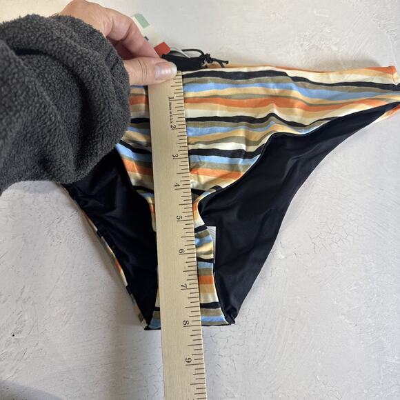 New Prana Swim Bottom Gemma Reversible S Striped‎ Black - Picture 7 of 8